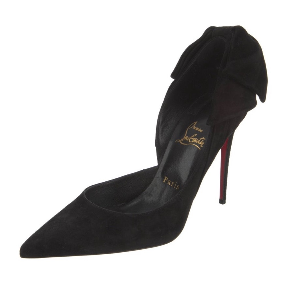 Christian Louboutin Black Suede Heels